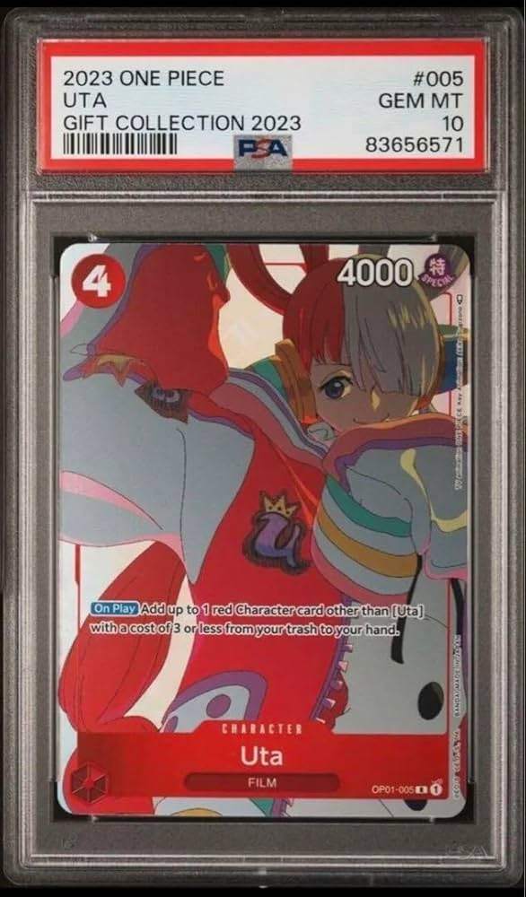 【PSA10】 Uta (OP01-005) Bandai One Piece Gift Collection English