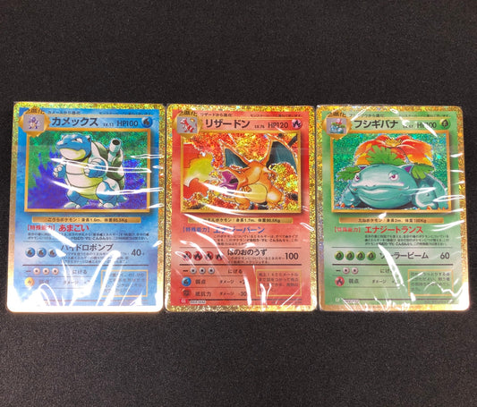 Pokemon Card Game Classic Deck Set w/ Energy Card Charizard Blastoise Venusaur