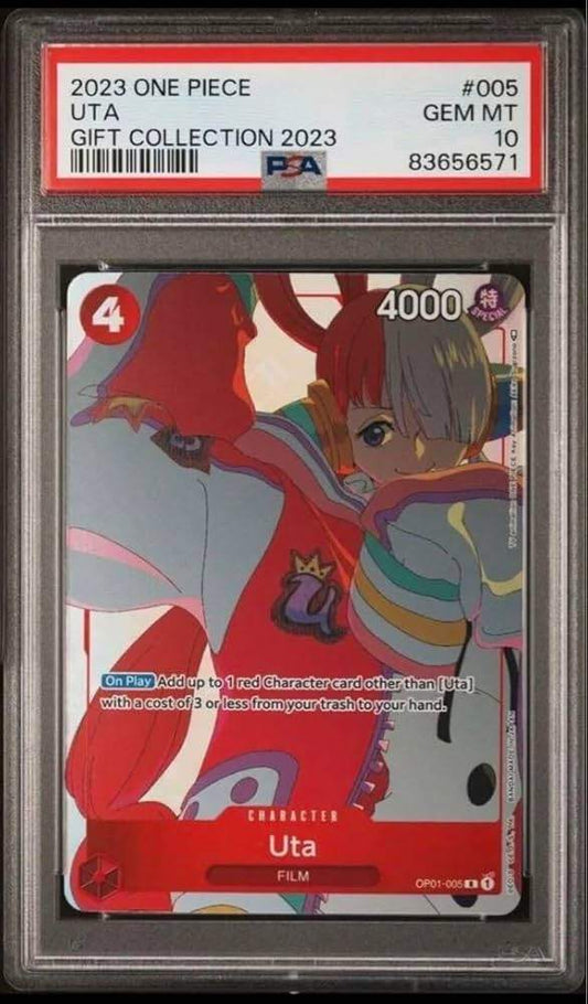 【PSA10】 Uta (OP01-005) Bandai One Piece Gift Collection English